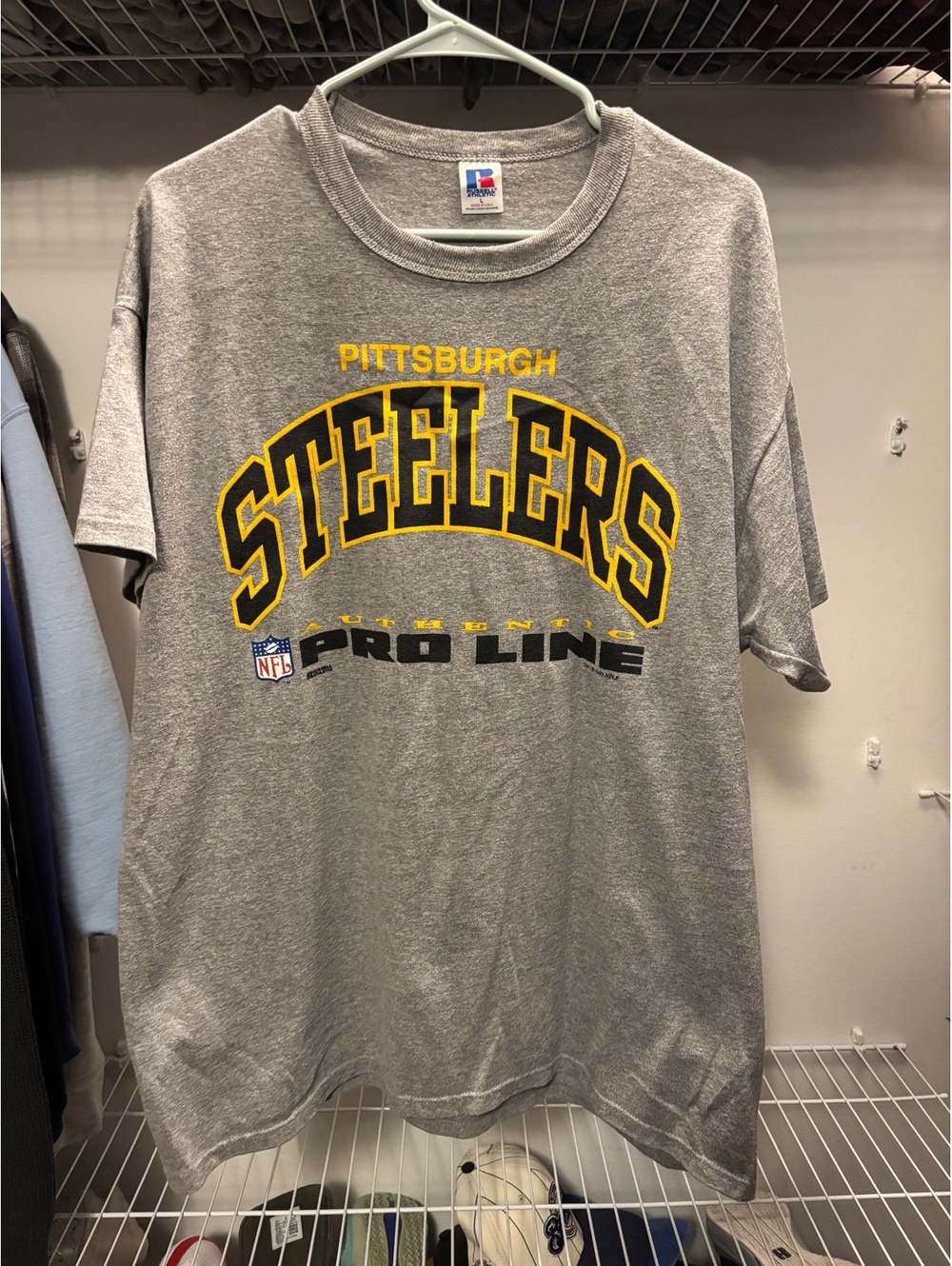 Vintage Pittsburgh Steelers Pro Line Gray T-Shirt